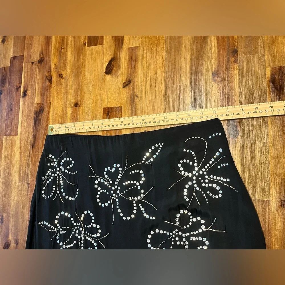 J. Crew Collection Embellished Crystal Slip Skirt $298 CF754 NEW size 8 sheer